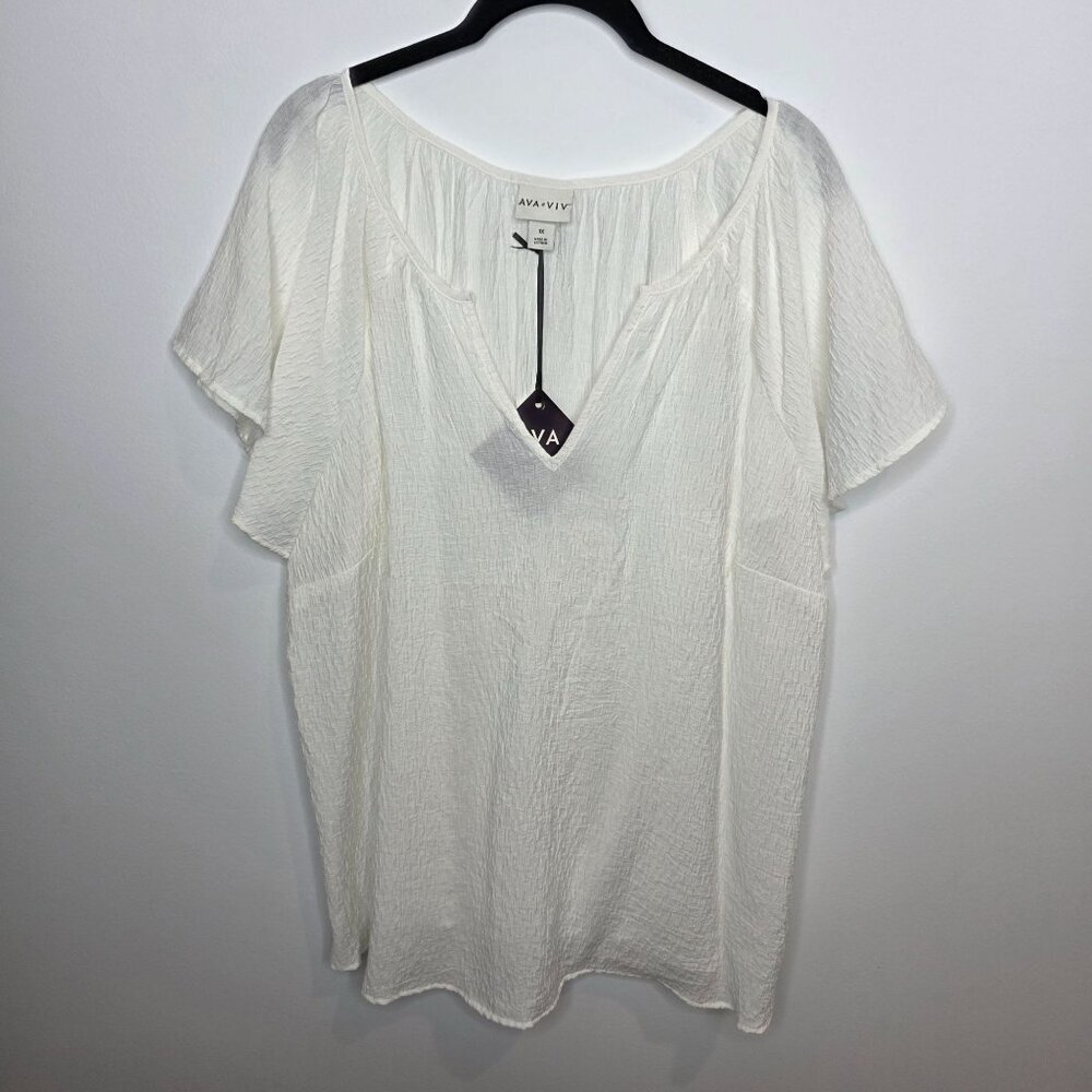 Ava & Viv NWT Blouse Womens 1X